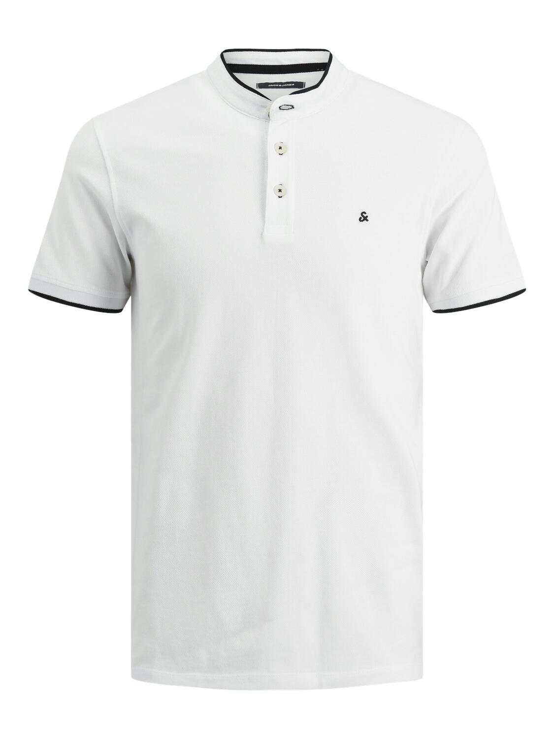 JACK&JONES - JJEPAULOS MAO POLO SS NOOS white - Gr. - L von JACK&JONES