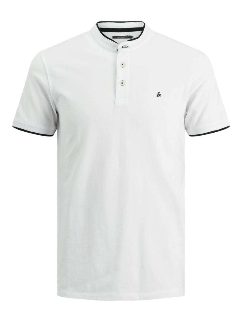 JACK&JONES - JJEPAULOS MAO POLO SS NOOS white - Gr. - L von JACK&JONES