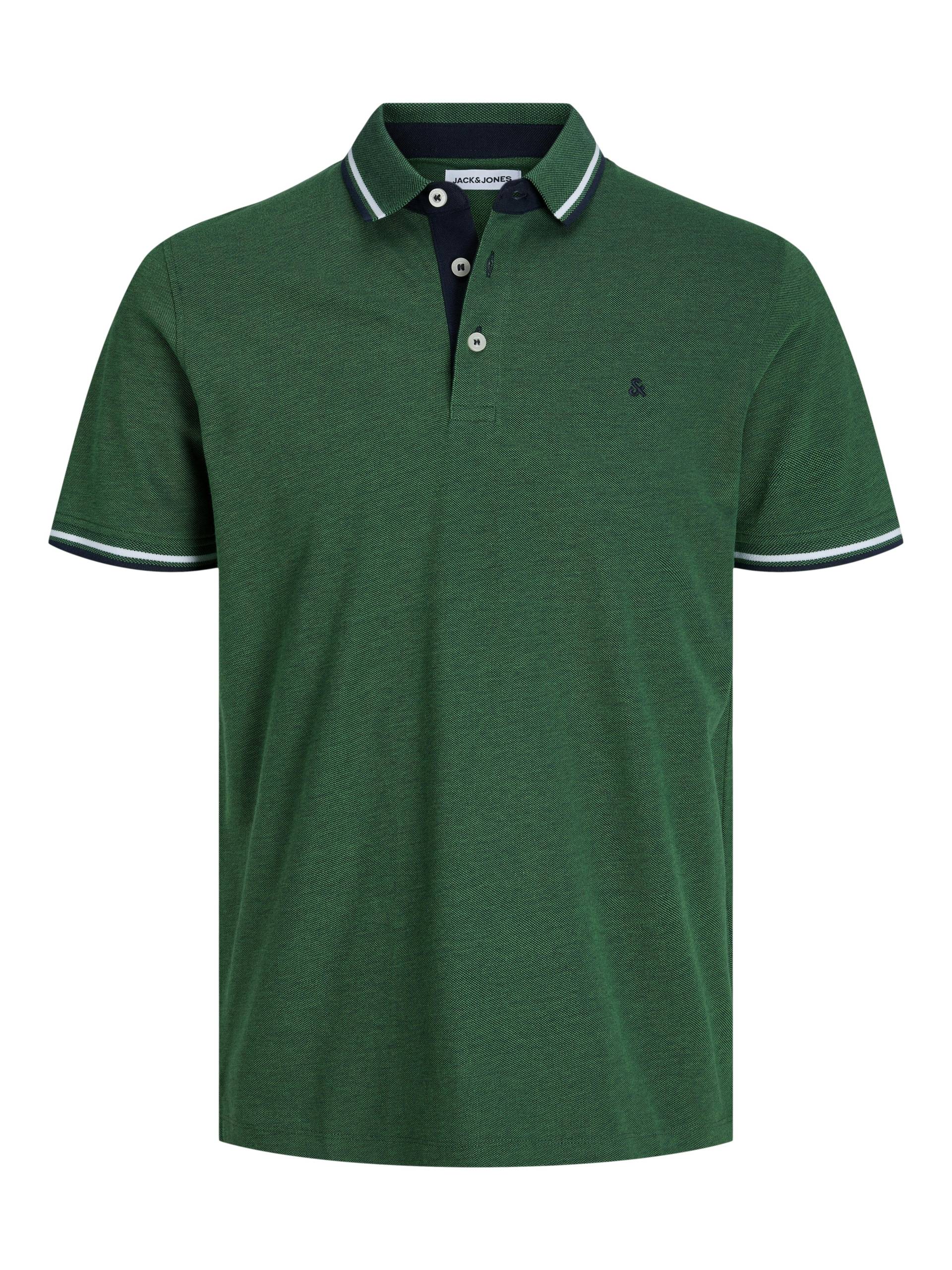 JACK&JONES - JJEPAULOS POLO SS NOOS dark green - Gr. - M von JACK&JONES