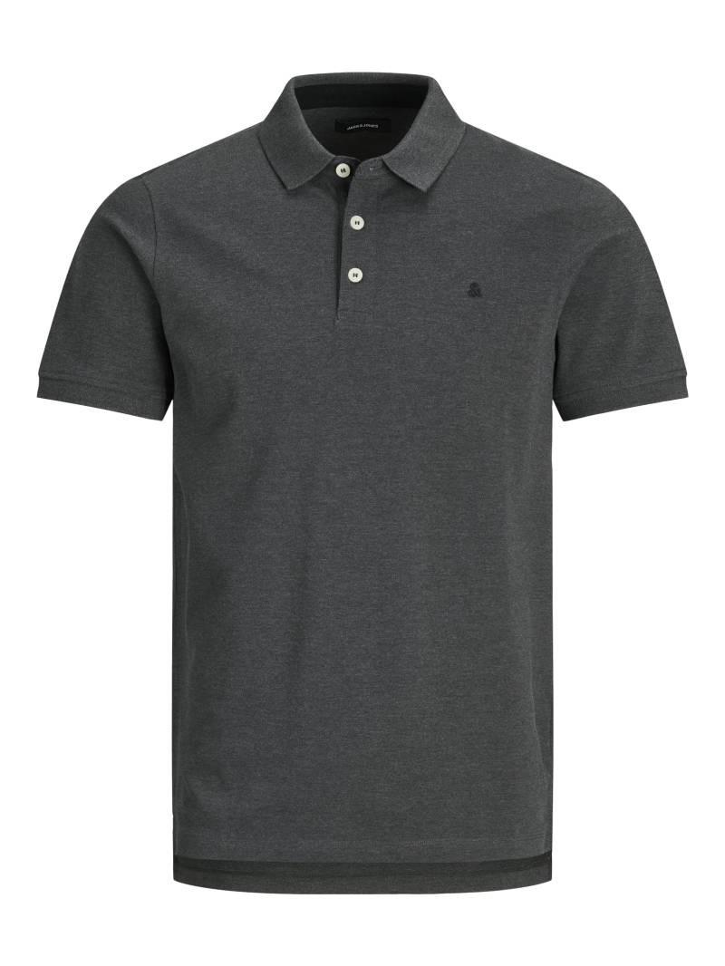 JACK&JONES - JJEPAULOS POLO SS NOOS dark grey melange - Gr. - S von JACK&JONES