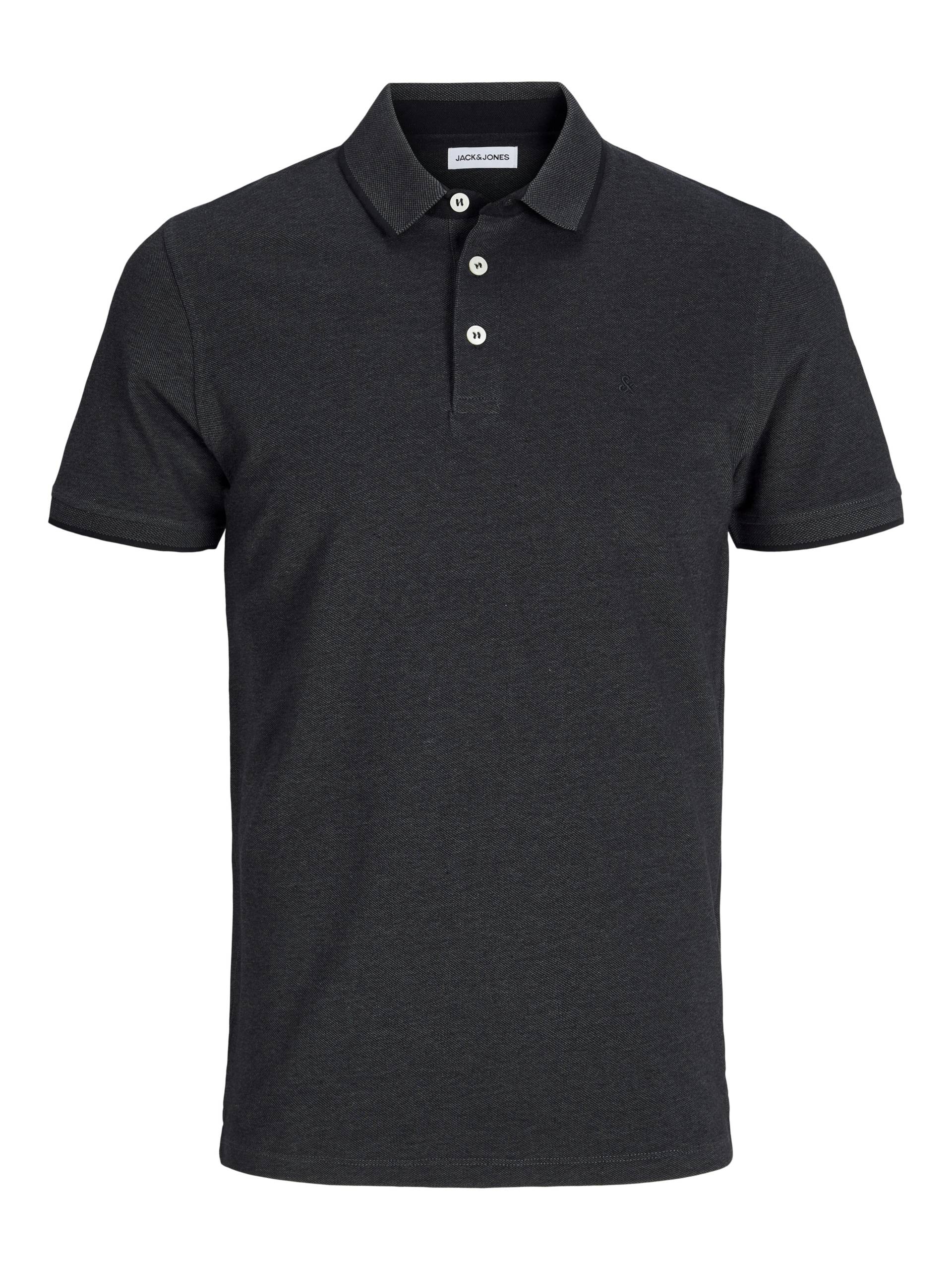JACK&JONES - JJEPAULOS POLO SS NOOS dark grey melange - Gr. - XL von JACK&JONES