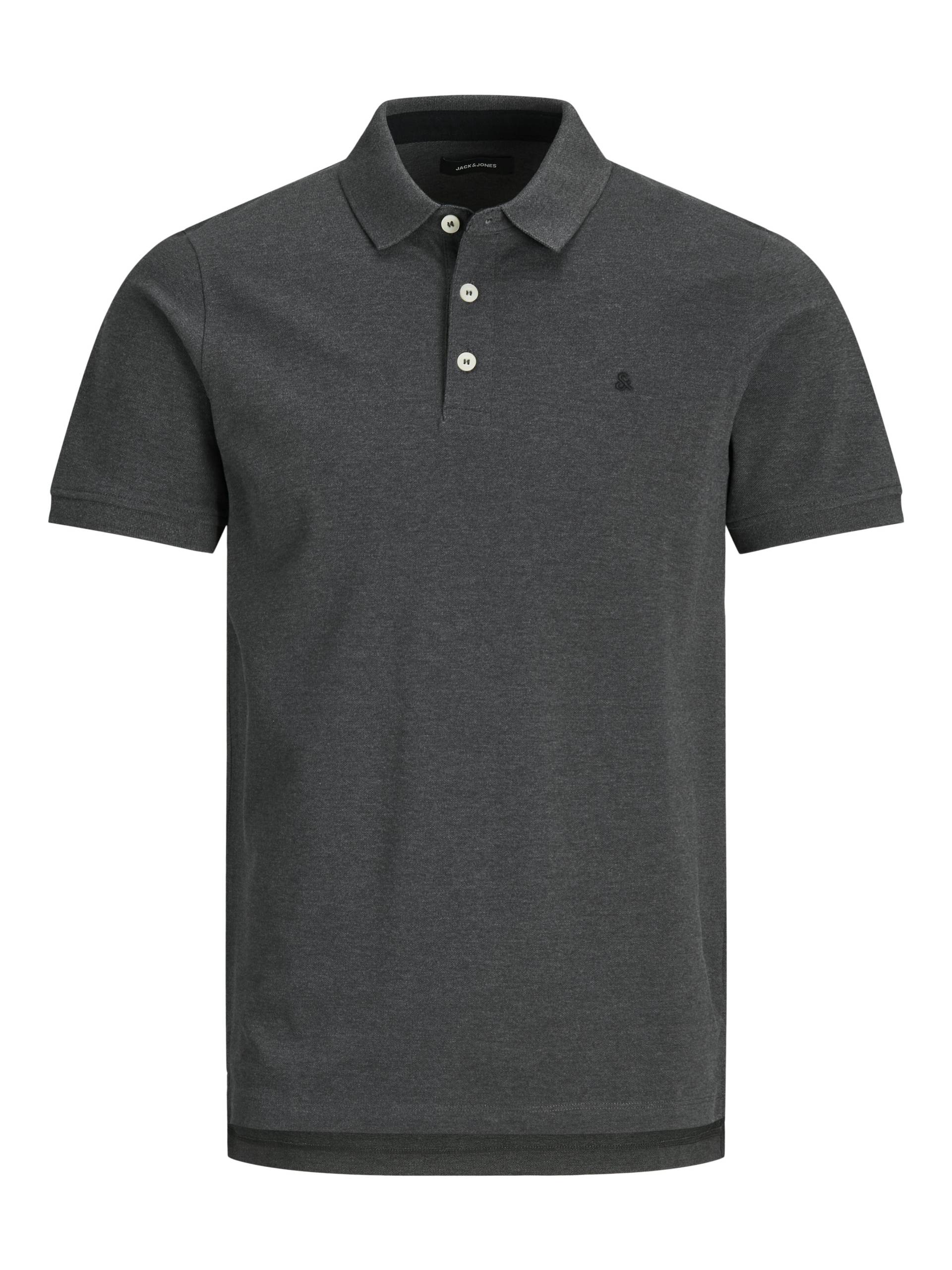 JACK&JONES - JJEPAULOS POLO SS NOOS dark grey melange - Gr. - XL von JACK&JONES