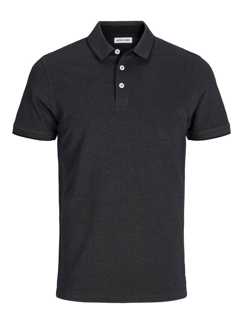 JACK&JONES - JJEPAULOS POLO SS NOOS dark grey melange - Gr. - XS von JACK&JONES