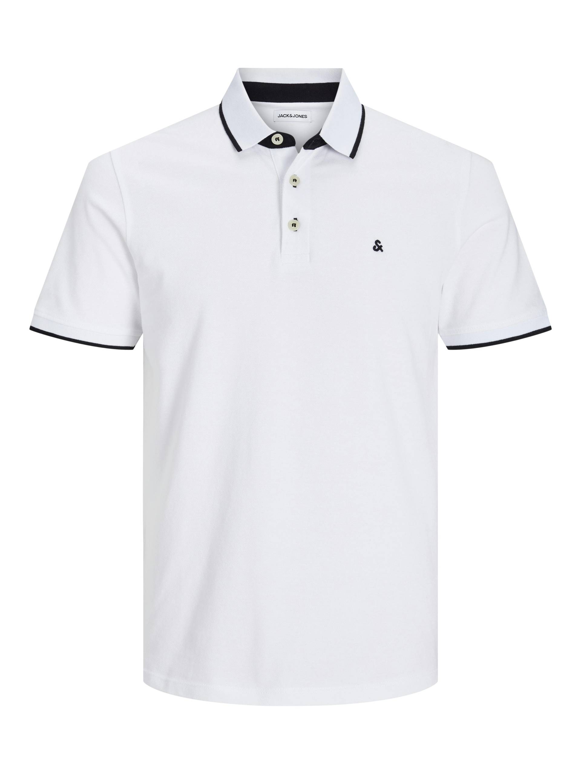 JACK&JONES - JJEPAULOS POLO SS NOOS white - Gr. - M von JACK&JONES