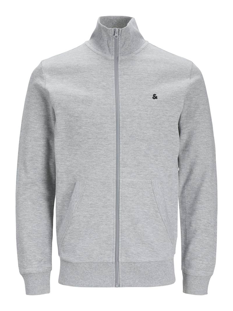 JACK&JONES - JJEPAULOS SWEAT ZIP NOOS light grey melange - Gr. - M von JACK&JONES