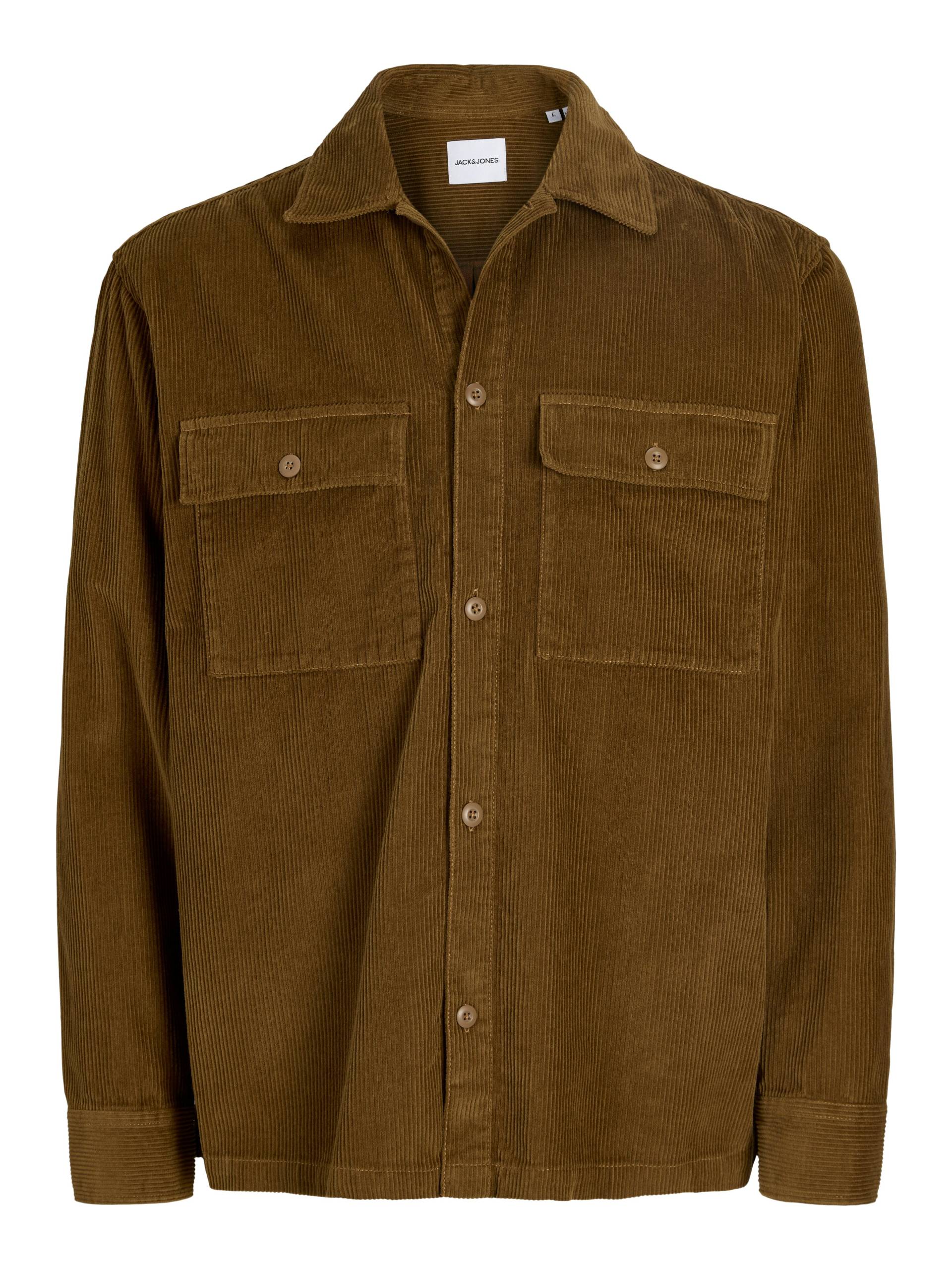 JACK&JONES - JJEPERFECT CORDUROY OVERSHIRT LS SN - Gr. - S von JACK&JONES