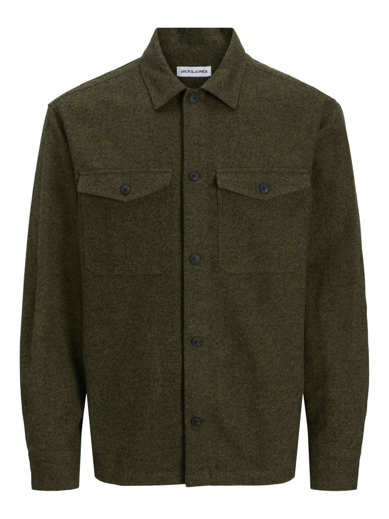 JACK&JONES - JJEPERFECT MELANGE OVERSHIRT LS SN rosin - Gr. - L von JACK&JONES