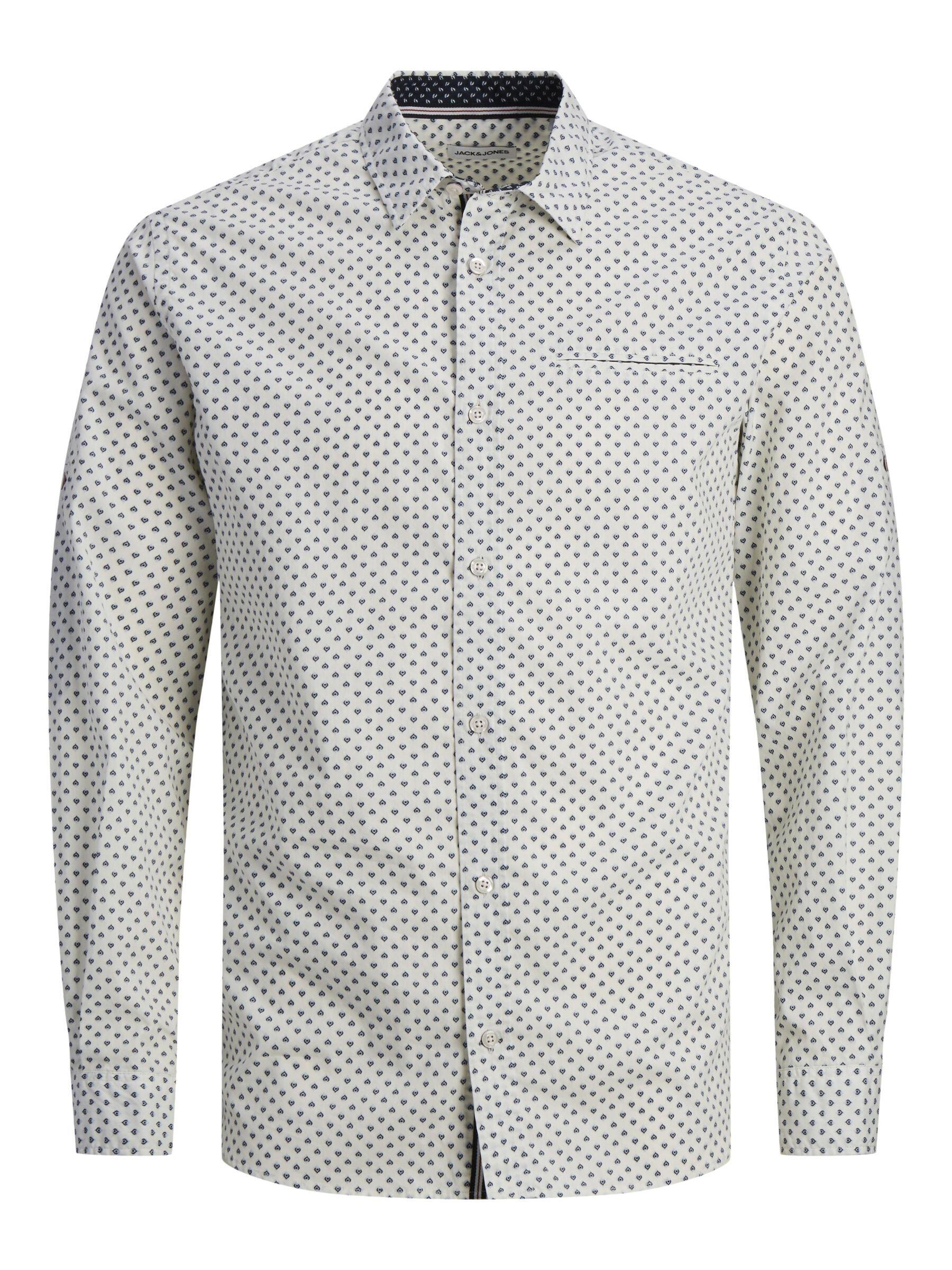 JACK&JONES - JJEREMY DETAIL SHIRT LS NOOS cloud dancer - Gr. - XL von JACK&JONES