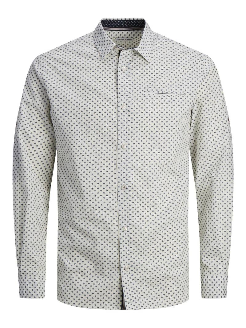 JACK&JONES - JJEREMY DETAIL SHIRT LS NOOS cloud dancer - Gr. - XL von JACK&JONES