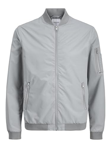 JACK & JONES Herren JJERUSH Bomber NOOS 12165203,Ultimate Grey,M von JACK & JONES