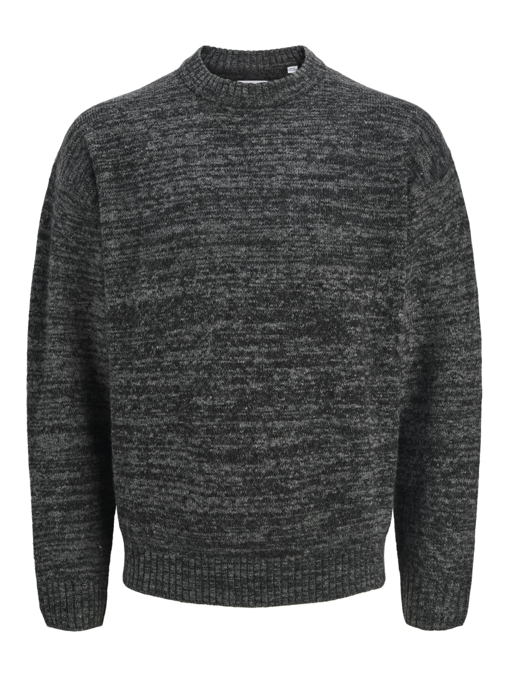 JACK&JONES - JJESOHO OLLIE KNIT CREW NECK SN castlerock - Gr. - XXL von JACK&JONES