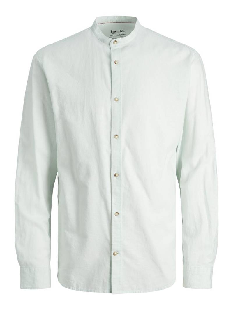 JACK&JONES - JJESUMMER BAND LINEN BLEND SHIRT LS SN soothing sea - Gr. - L von JACK&JONES