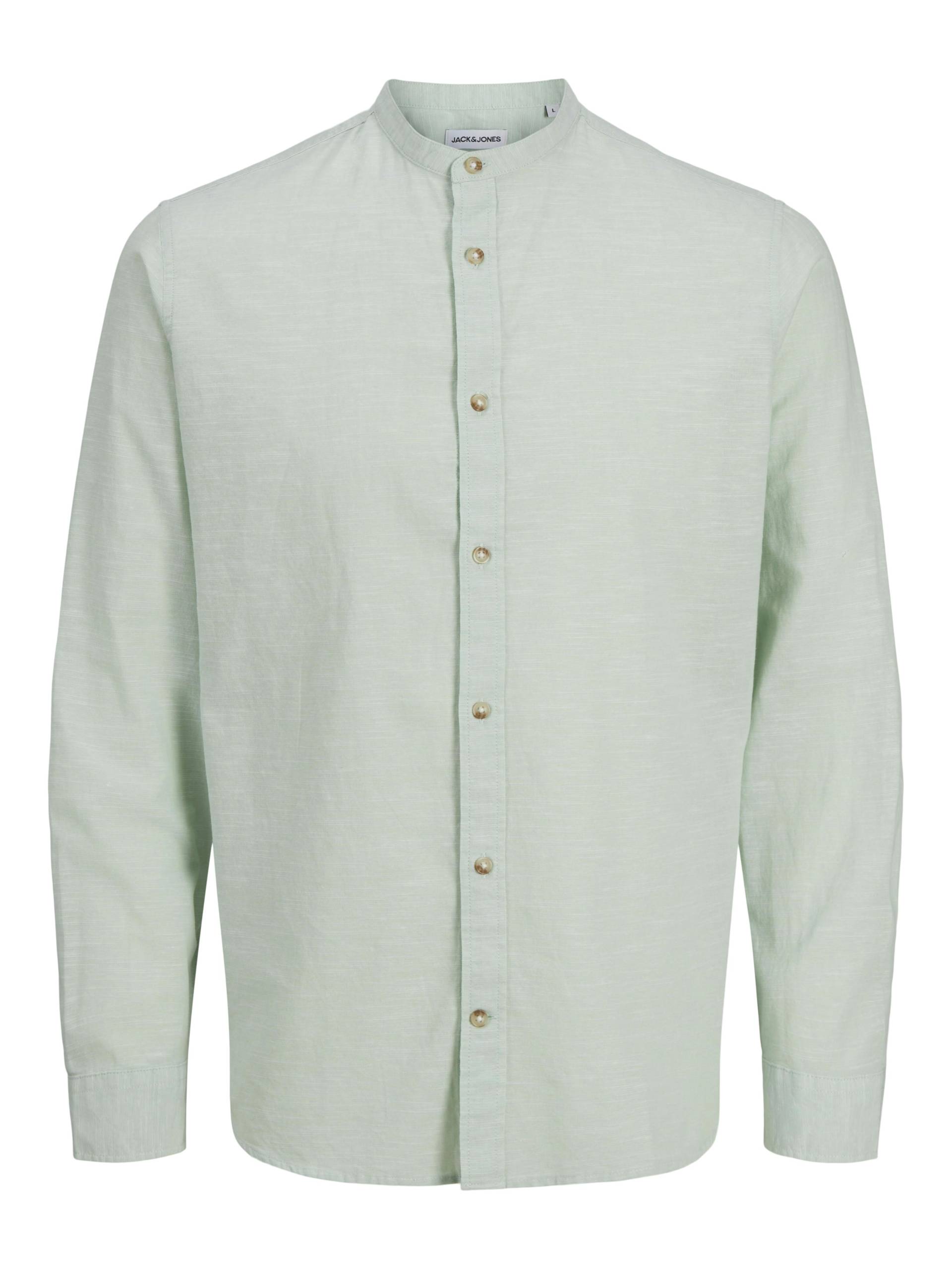 JACK&JONES - JJESUMMER BAND SHIRT LS SN iceberg green - Gr. - XXL von JACK&JONES
