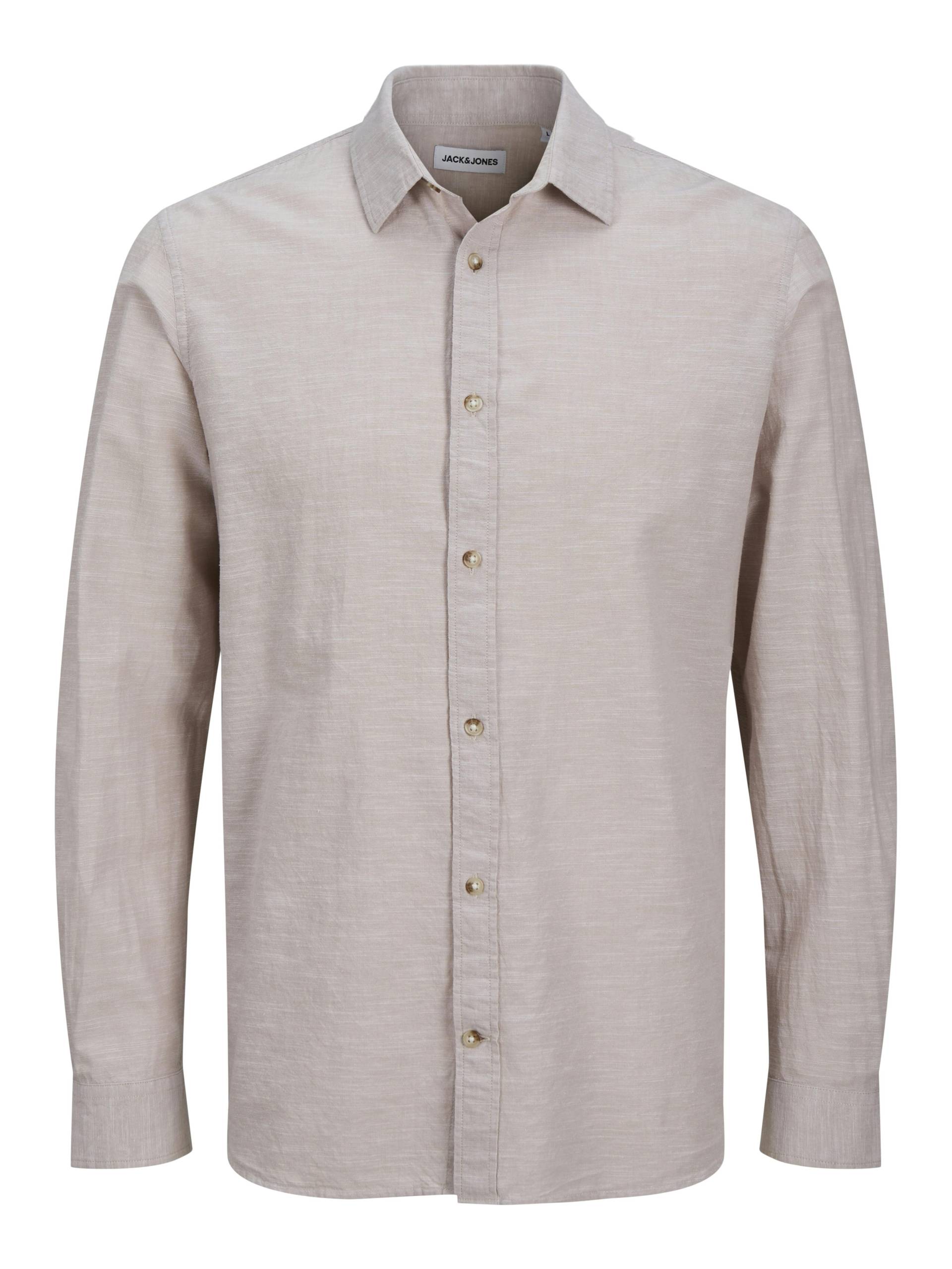 JACK&JONES - JJESUMMER SHIRT LS SN crockery - Gr. - L von JACK&JONES