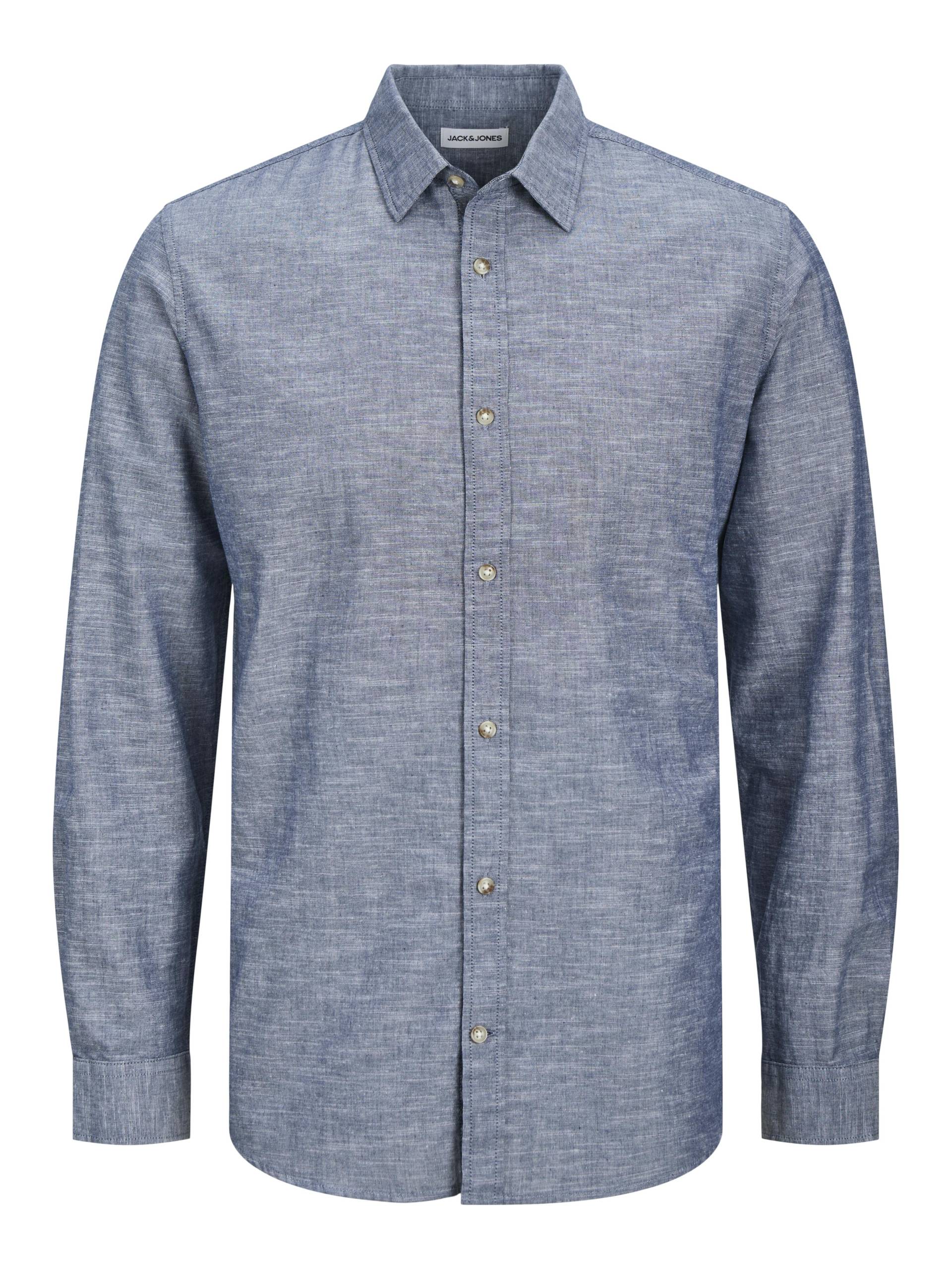 JACK&JONES - JJESUMMER SHIRT LS SN faded denim - Gr. - S von JACK&JONES
