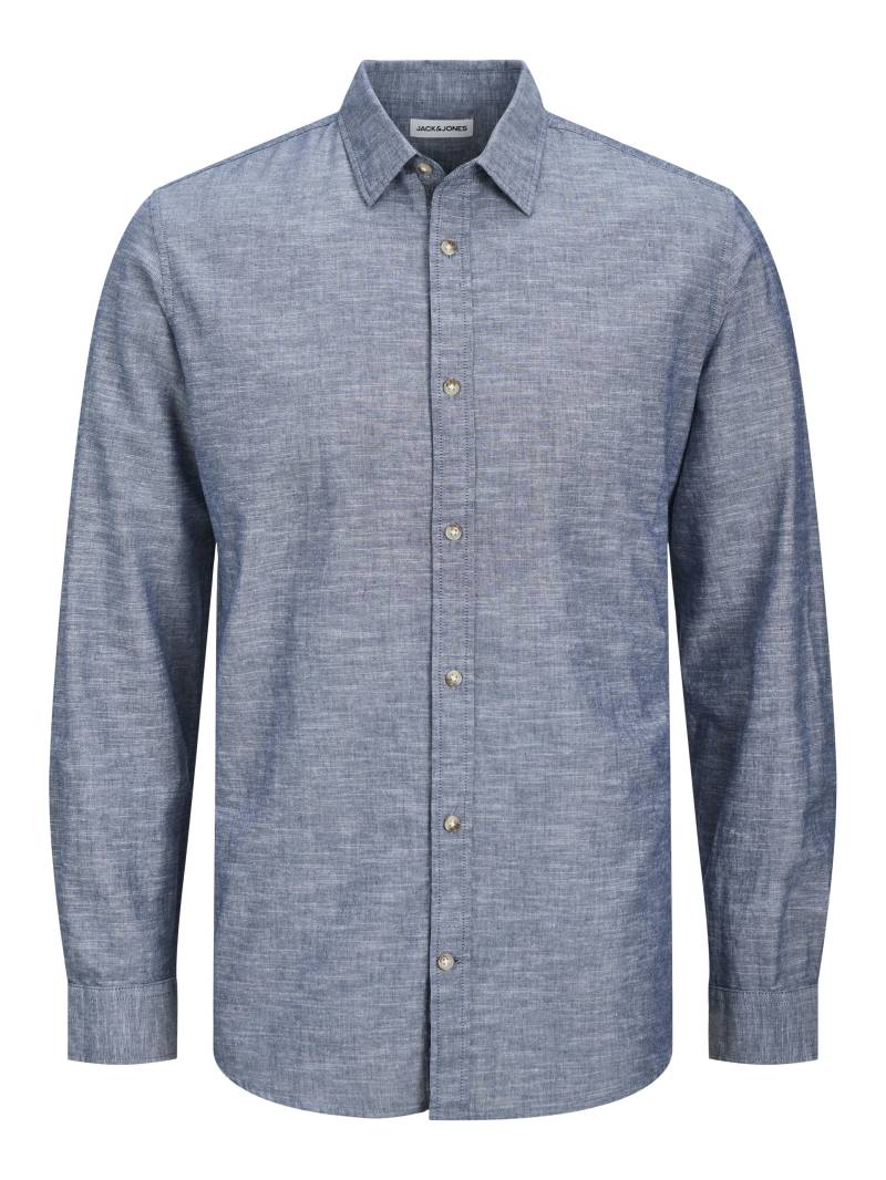 JACK&JONES - JJESUMMER SHIRT LS SN faded denim - Gr. - XXL von JACK&JONES