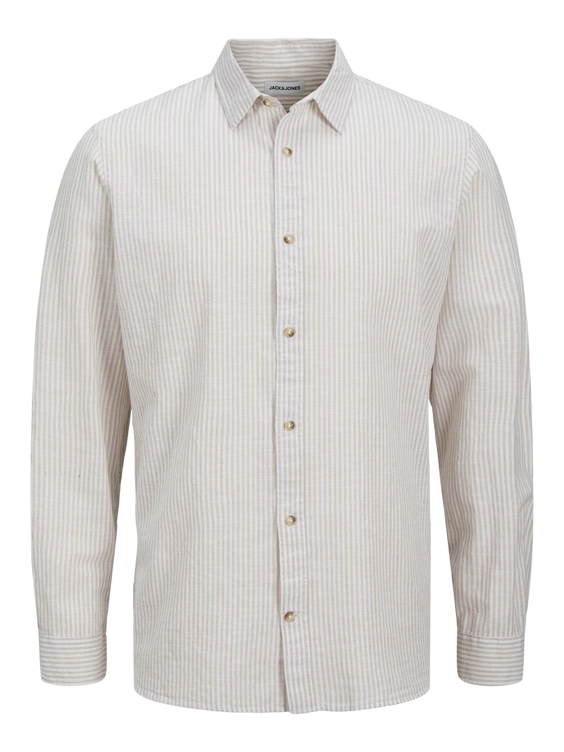 JACK&JONES - JJESUMMER SHIRT LS SN oxford tan - Gr. - XXL von JACK&JONES