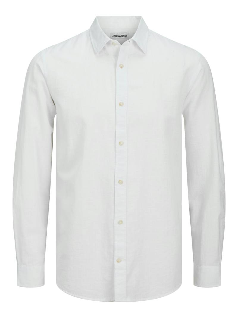 JACK&JONES - JJESUMMER SHIRT LS SN white - Gr. - M von JACK&JONES