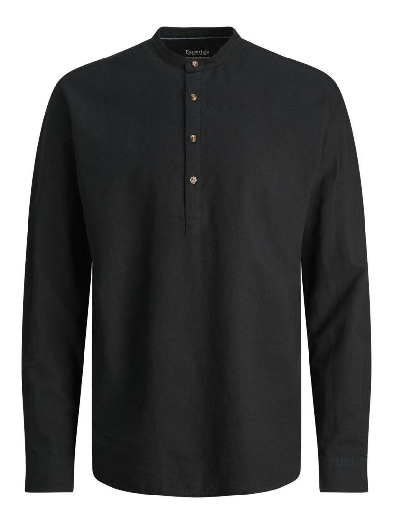 JACK&JONES - JJESUMMER TUNIC LINEN BLEND SHIRT LS SN black - Gr. - M von JACK&JONES