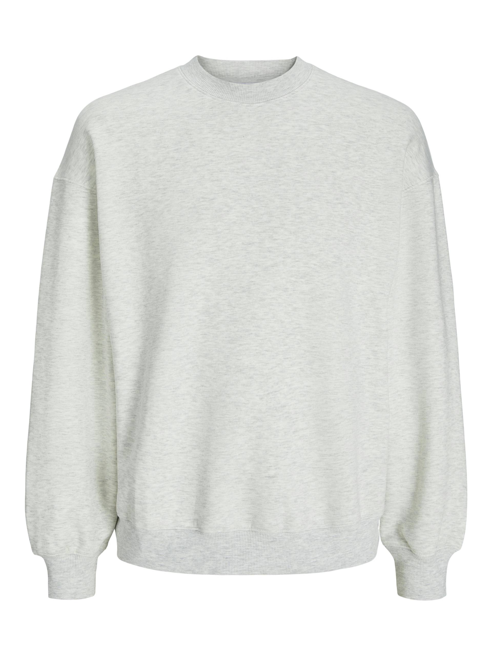 JACK&JONES - JJEURBAN EDGE SWEAT CREW NECK NOOS white melange - Gr. - M von JACK&JONES