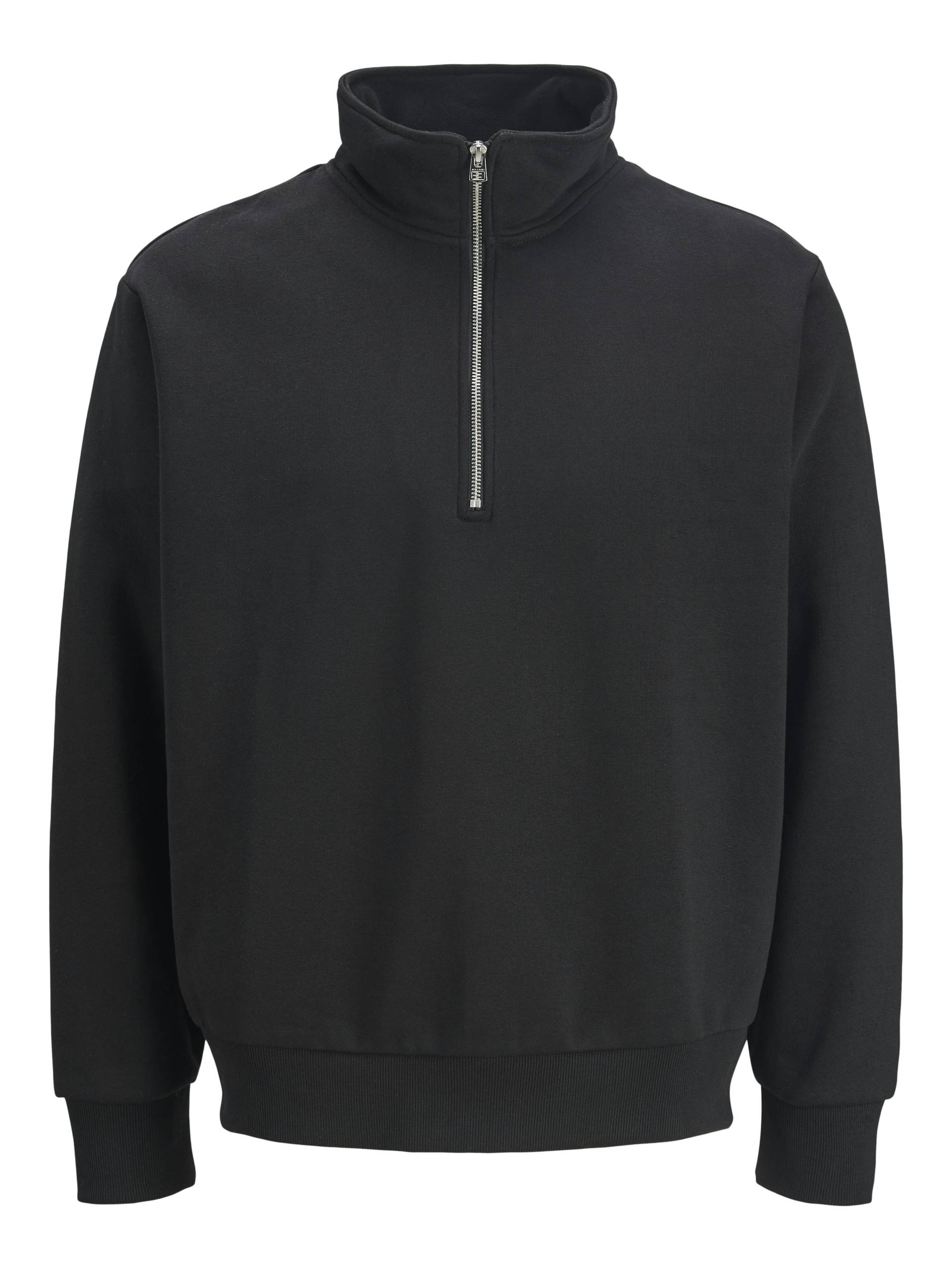 JACK&JONES - JJEURBAN EDGE SWEAT HALF ZIP NOOS black - Gr. - XL von JACK&JONES