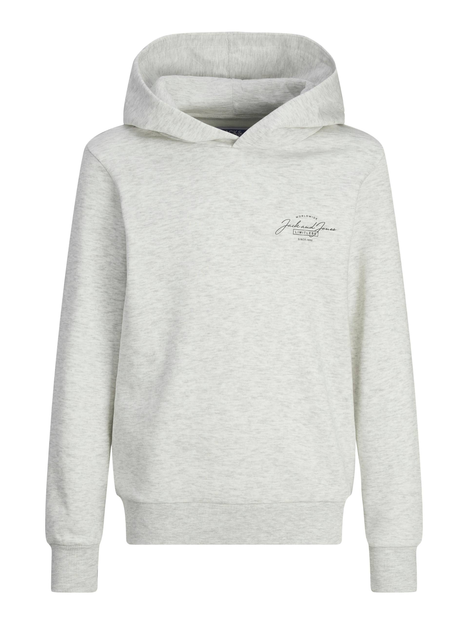 JACK&JONES - JJFERRIS SWEAT HOOD JNR white melange - Gr. - 152 von JACK&JONES