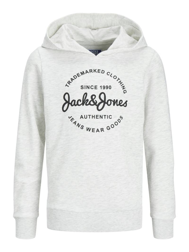 JACK&JONES - JJFOREST SWEAT HOOD JNR white melange - Gr. - 152 von JACK&JONES