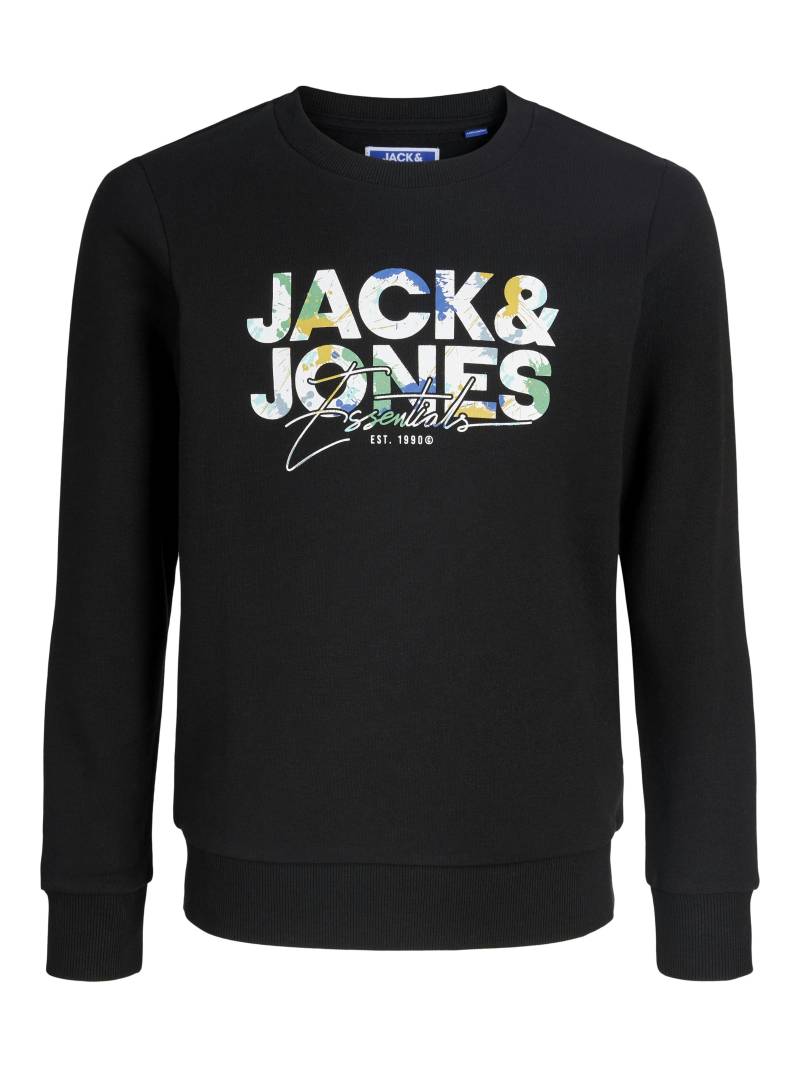 JACK&JONES - JJGEPLAS SWEAT CREW NECK JNR black - Gr. - 164 von JACK&JONES