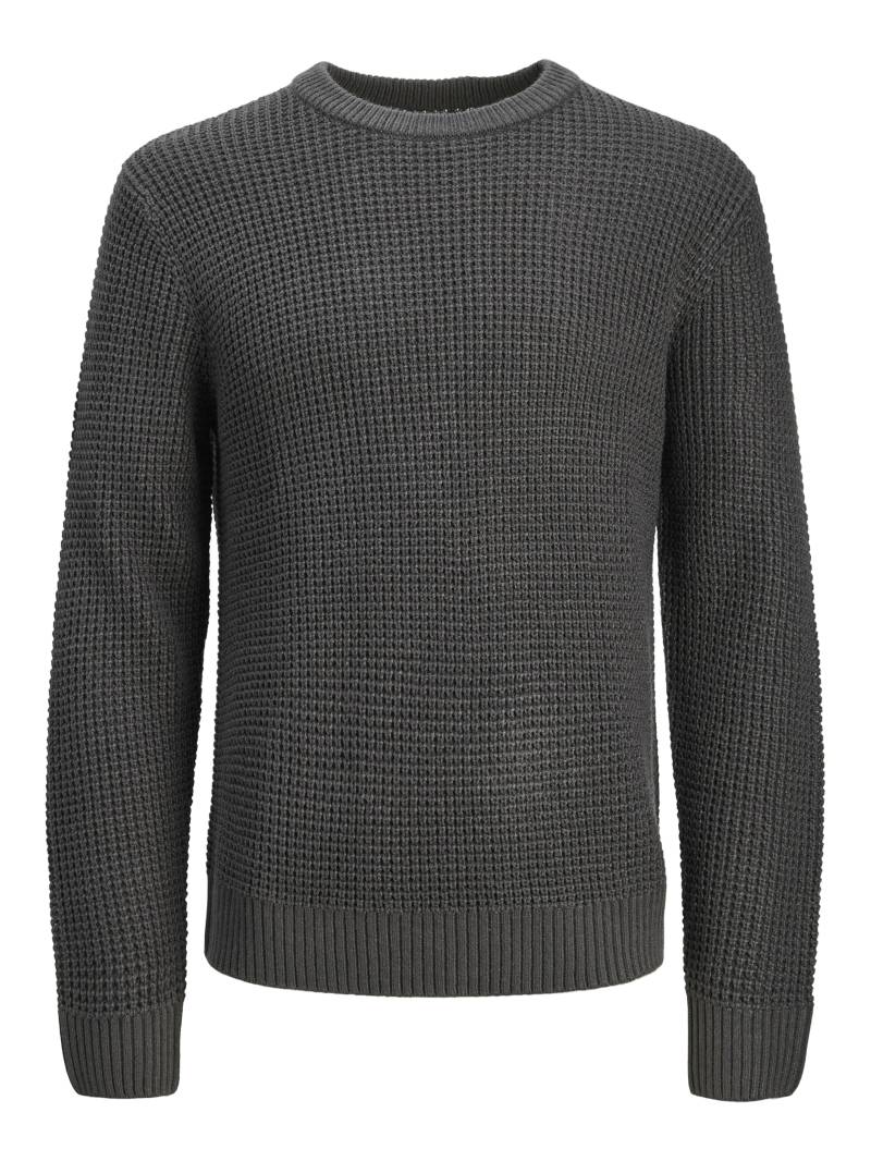JACK&JONES - JJGLOBAL KNIT CREW NECK asphalt - Gr. - XL von JACK&JONES