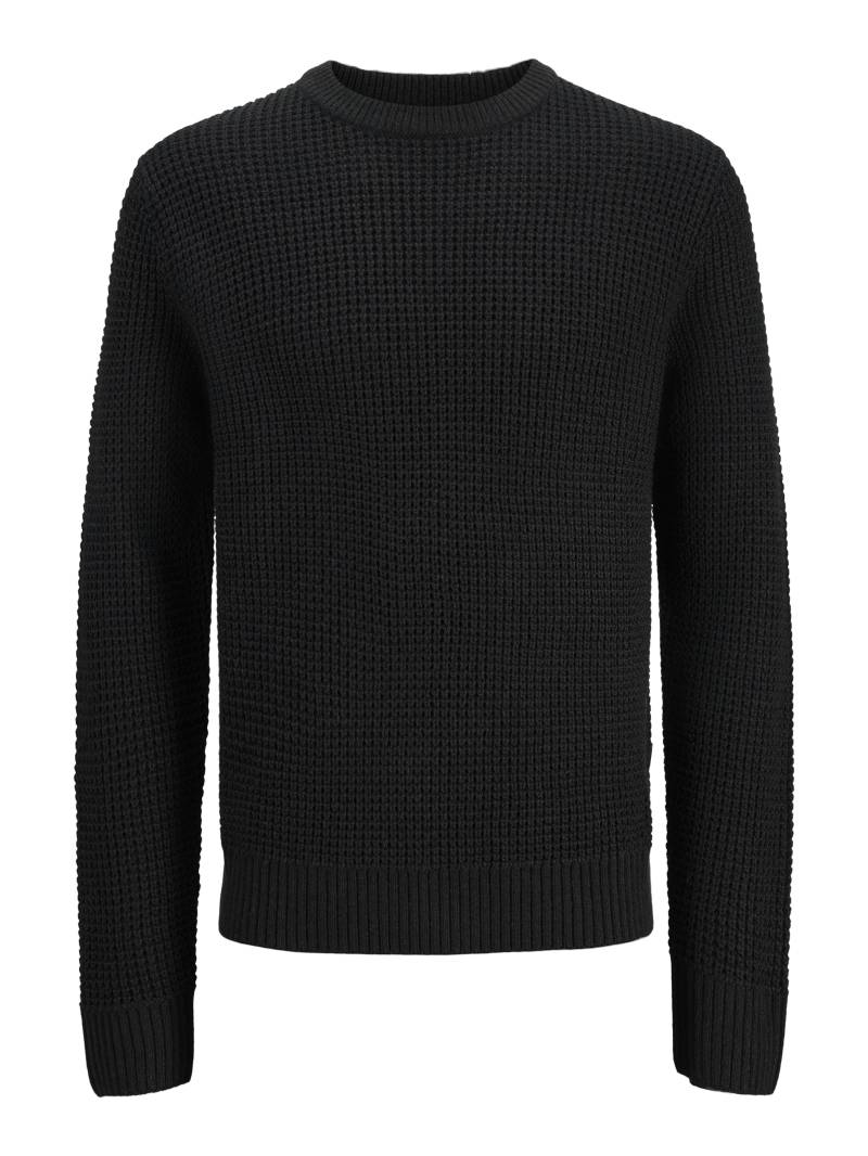 JACK&JONES - JJGLOBAL KNIT CREW NECK black - Gr. - XXL von JACK&JONES