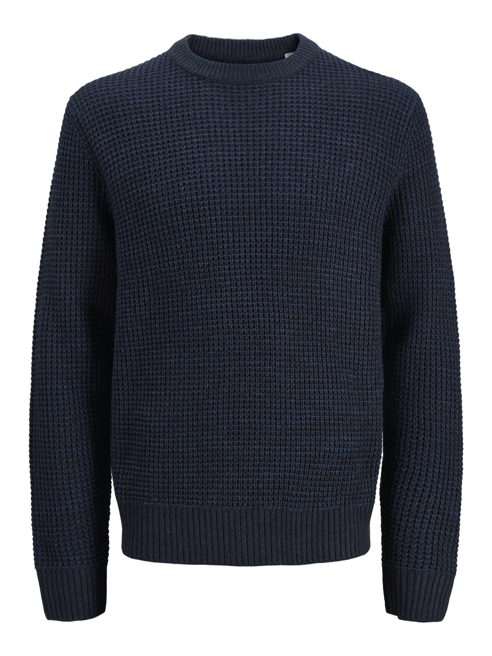 JACK&JONES - JJGLOBAL KNIT CREW NECK sky captain - Gr. - XL von JACK&JONES