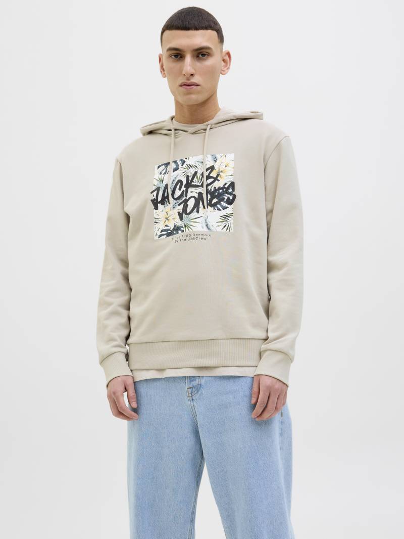 JACK&JONES - JJHAWAII SHAPE SWEAT HOOD moonbeam - Gr. - XL von JACK&JONES
