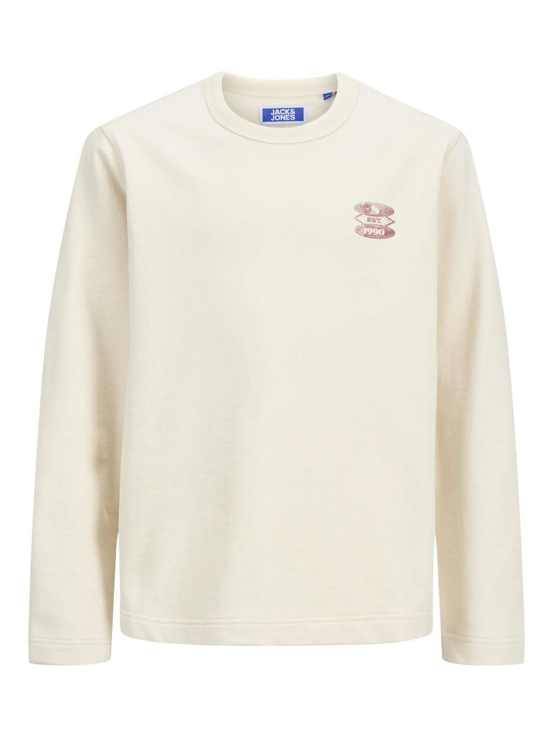 JACK&JONES - JORRETIRO BACK SWEAT CREW NECK JNR ecru - Gr. - 176 von JACK&JONES