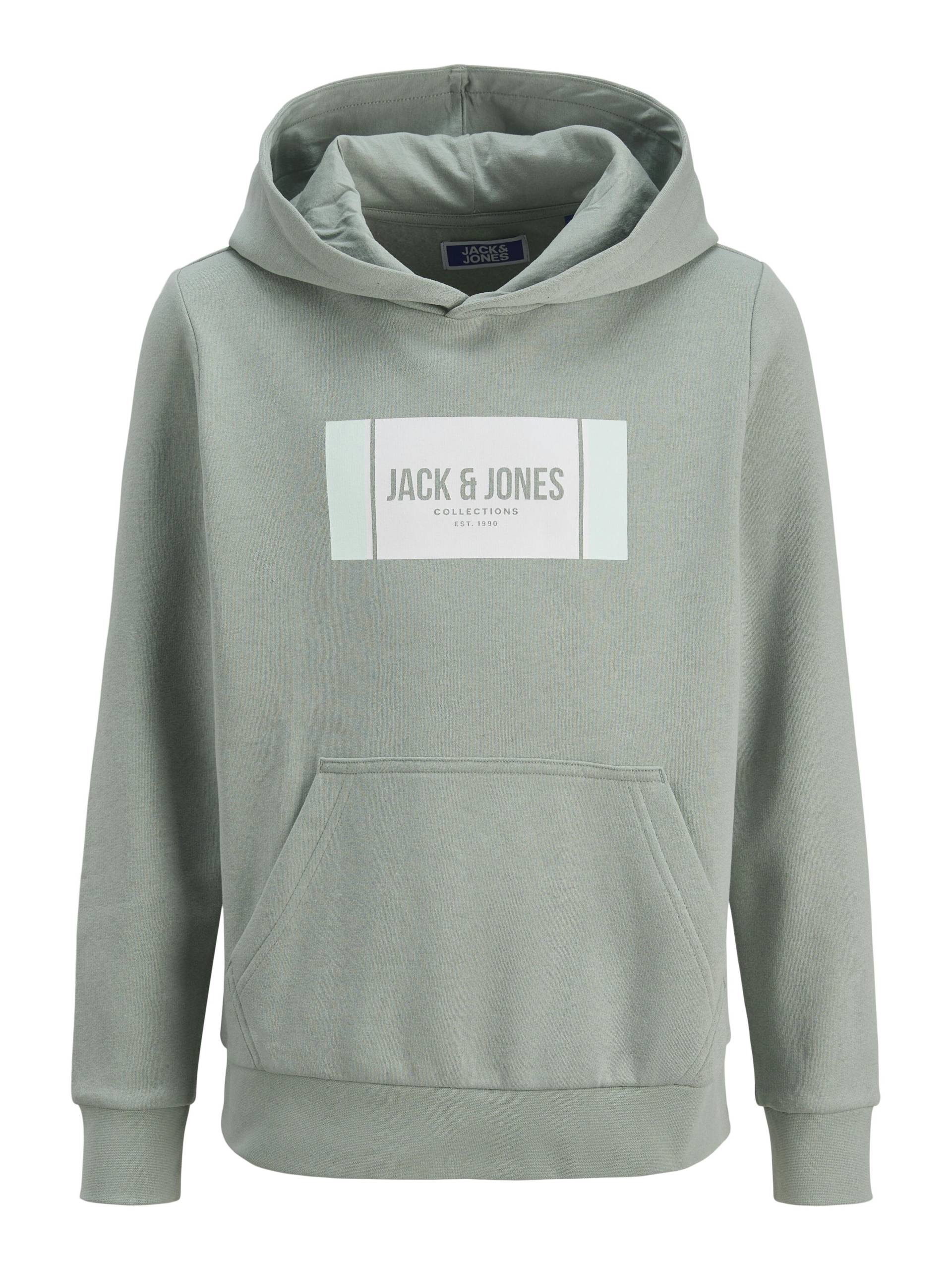 JACK&JONES - JJHAYATO SWEAT HOOD JNR iceberg green - Gr. - 164 von JACK&JONES