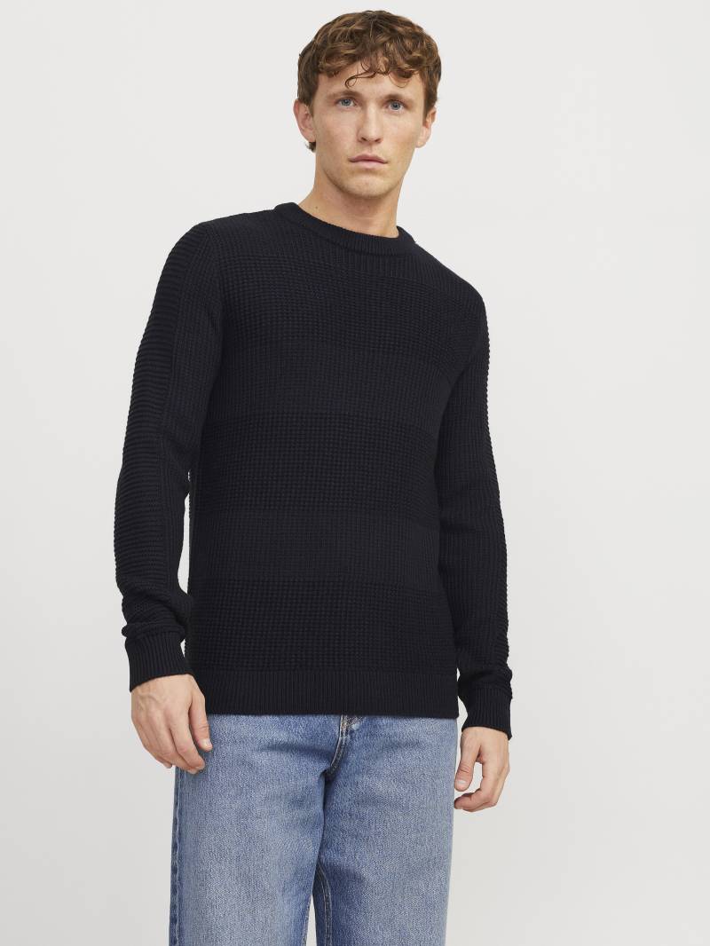 JACK&JONES - JJHUGO KNIT CREW NECK navy blazer - Gr. - M von JACK&JONES