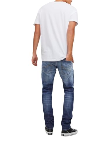 JACK & JONES Herren Jeans JJIGLENN JJBLAIR GE 475- Slim Fit - Blau - Blue Denim, Größe:28W / 30L, Farbvariante:Blue Denim 12242085 von JACK & JONES