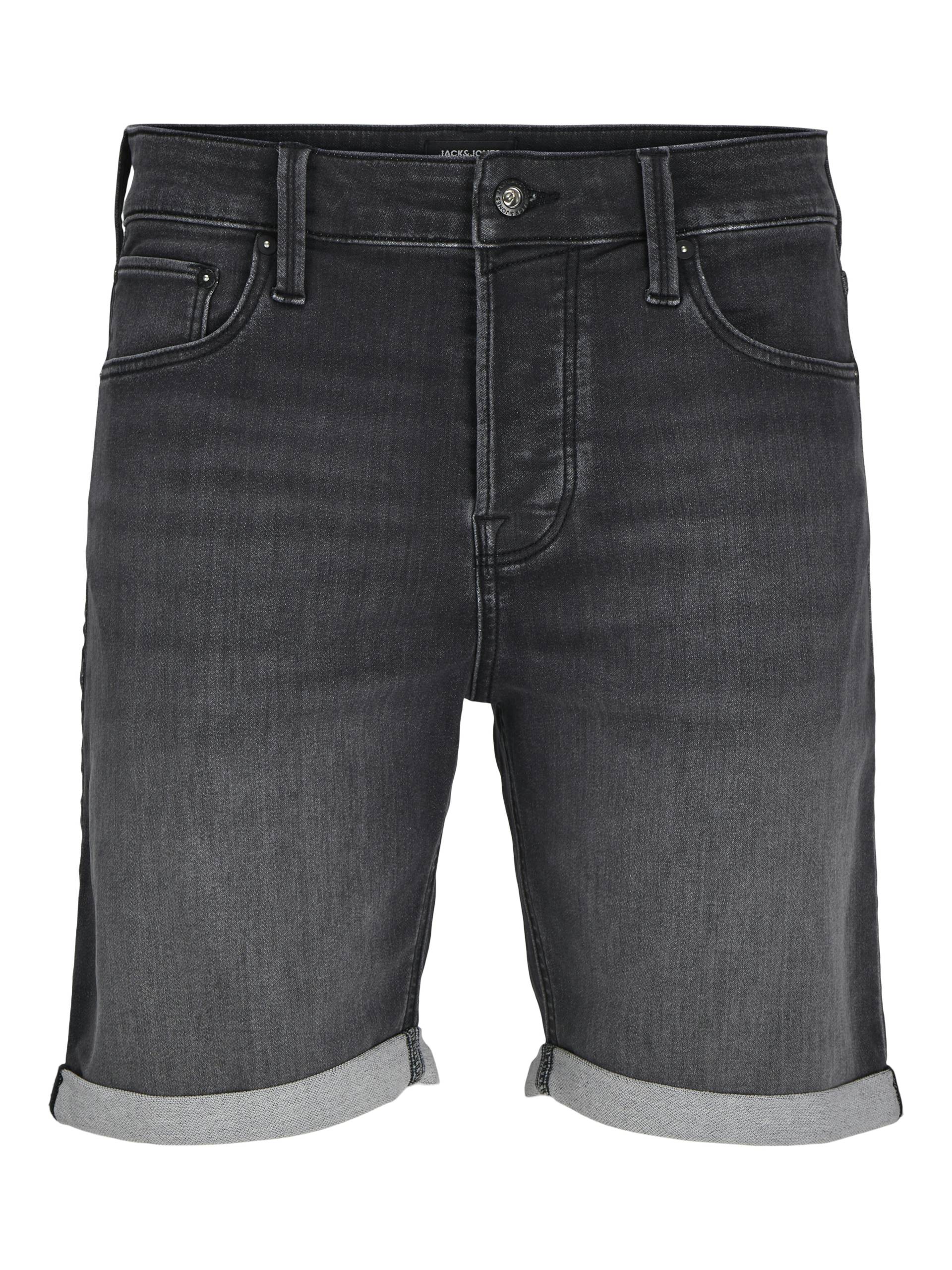JACK&JONES - JJIRICK JJICON I.K. SHORTS GE 062 SN black denim - Gr. - XXL von JACK&JONES