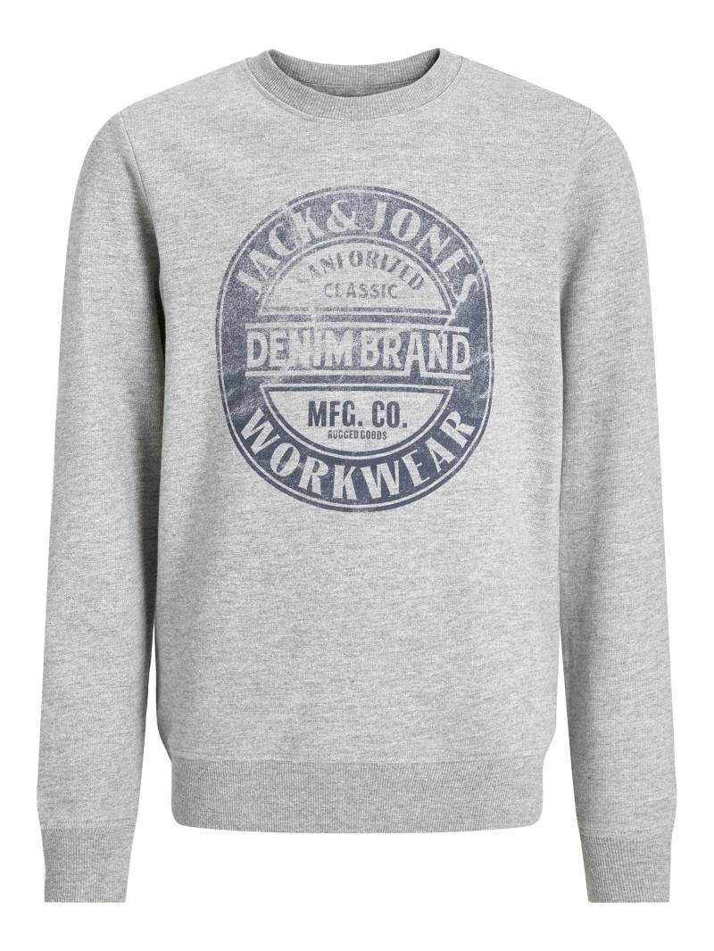 JACK&JONES - JJJEANS SWEAT O-NECK JNR light grey melange - Gr. - 176 von JACK&JONES