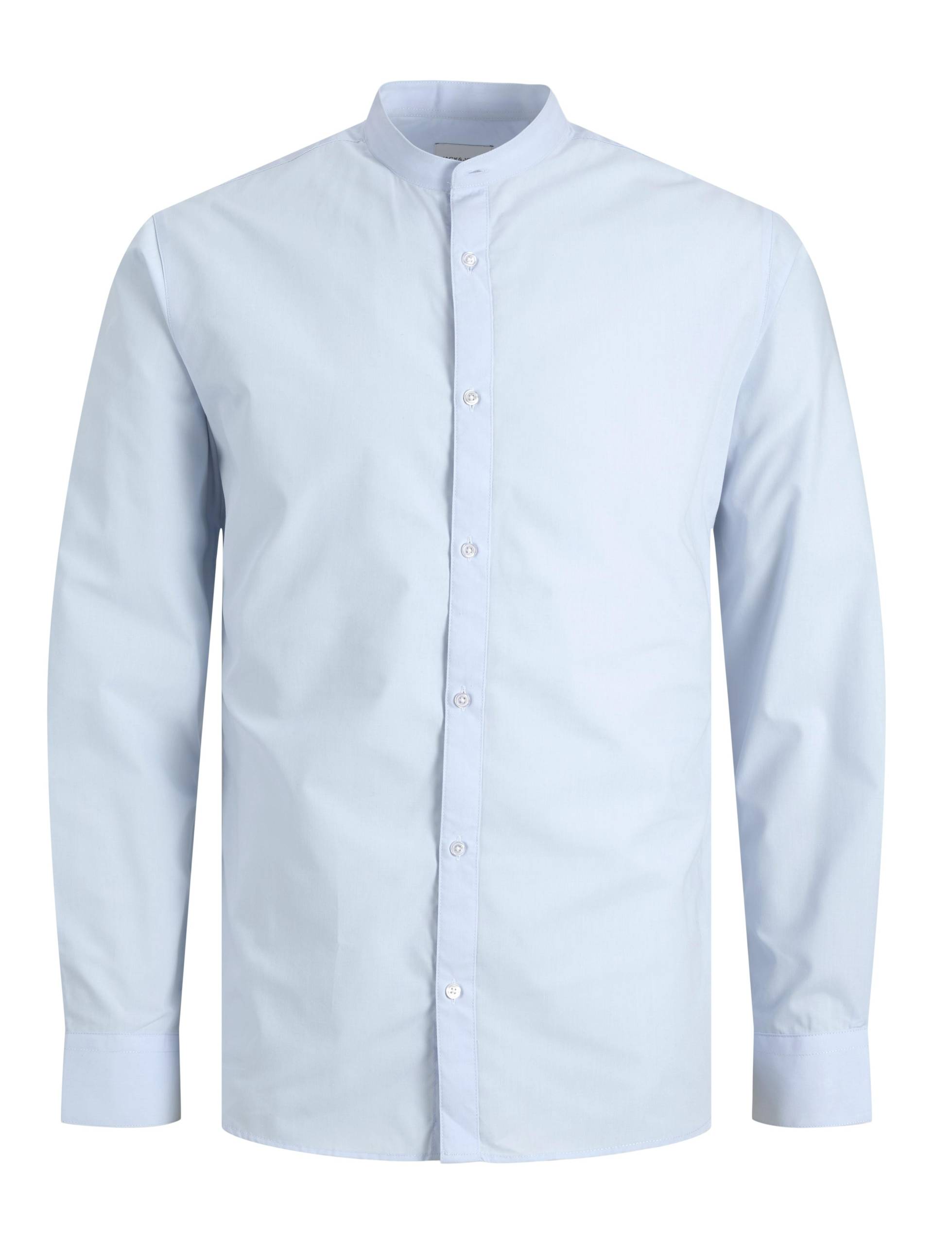 JACK&JONES - JJJOE SHIRT LS PLAIN MAO cashmere blue - Gr. - L von JACK&JONES