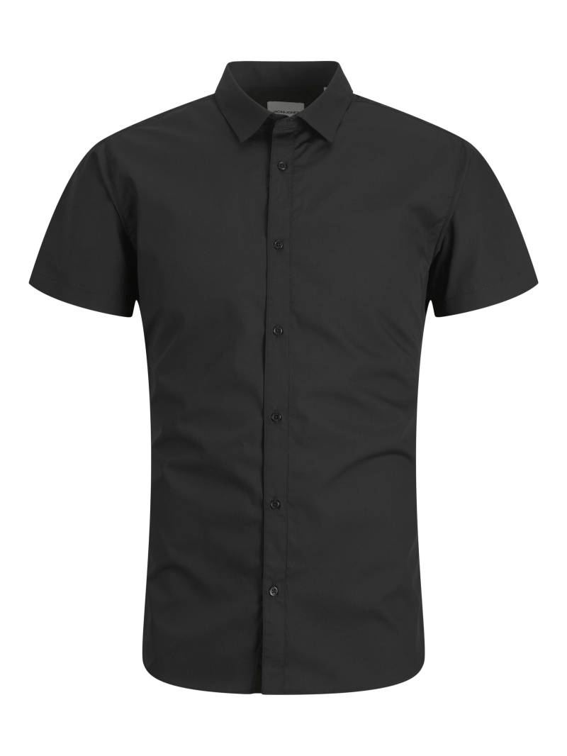 JACK&JONES - JJJOE SHIRT SS PLAIN black - Gr. - L von JACK&JONES