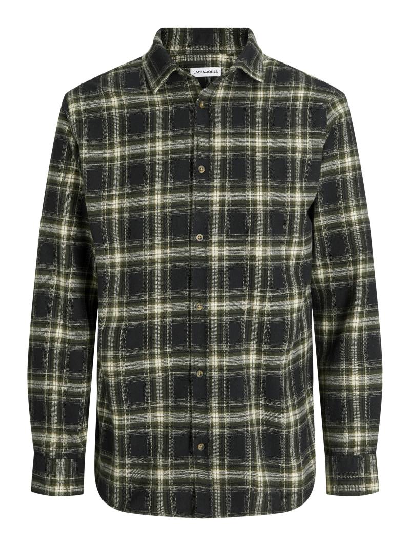 JACK&JONES - JJJOSHUA CHECK SHIRT LS black - Gr. - XL von JACK&JONES