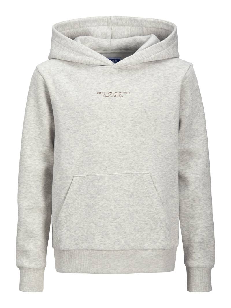 JACK&JONES - JJKENJI SWEAT HOOD JNR white melange - Gr. - 164 von JACK&JONES