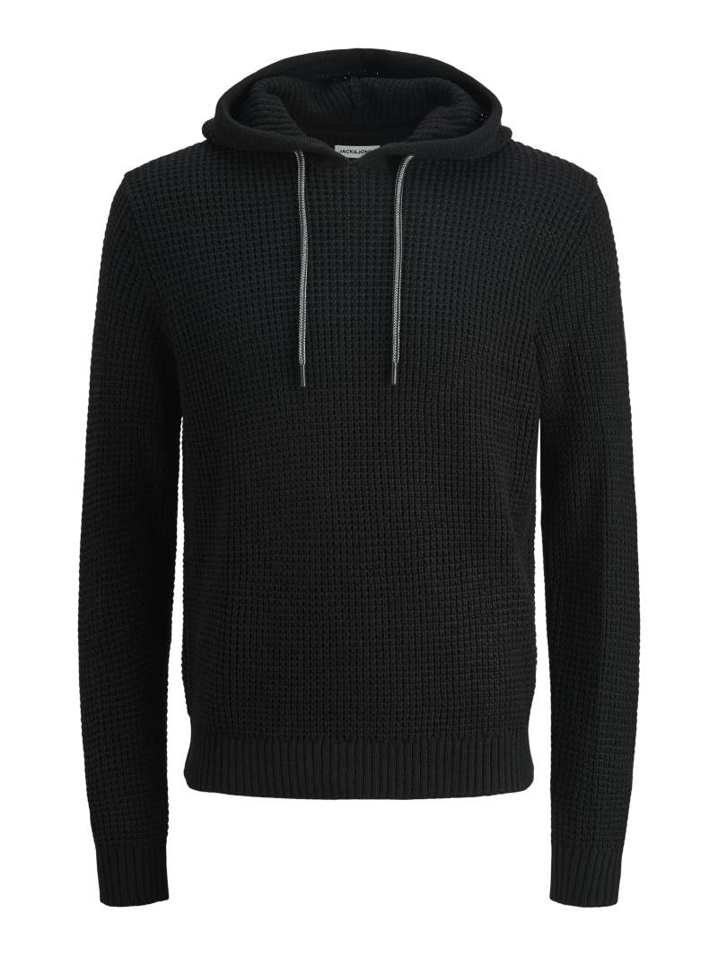 JACK&JONES - JJLINK KNIT HOODIE black - Gr. - XXL von JACK&JONES