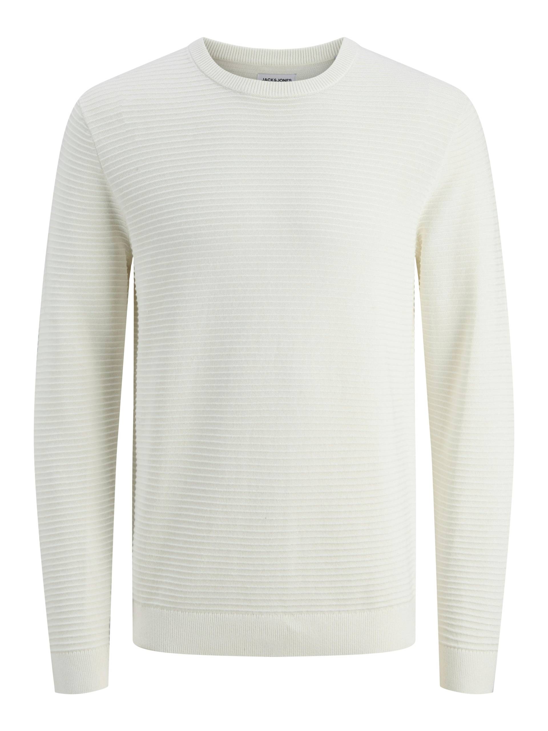 JACK&JONES - JJOTTO KNIT CREW NECK AW25 SN cloud dancer - Gr. - XL von JACK&JONES
