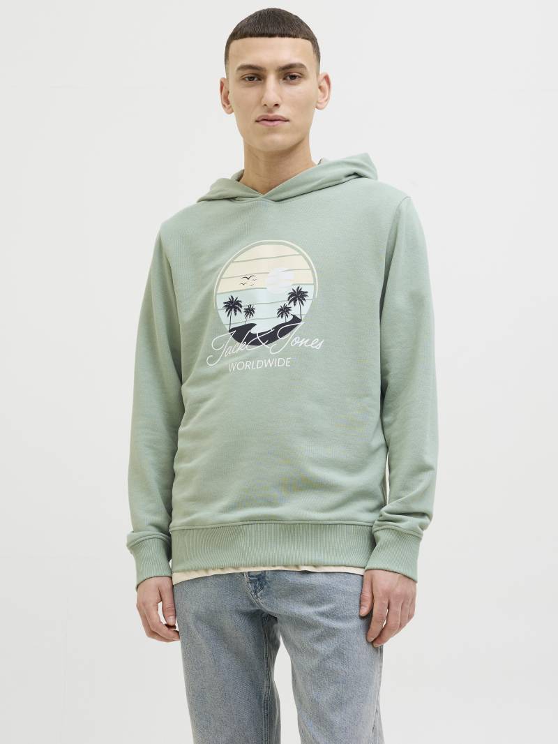 JACK&JONES - JJPALM SWEAT HOOD iceberg green - Gr. - M von JACK&JONES
