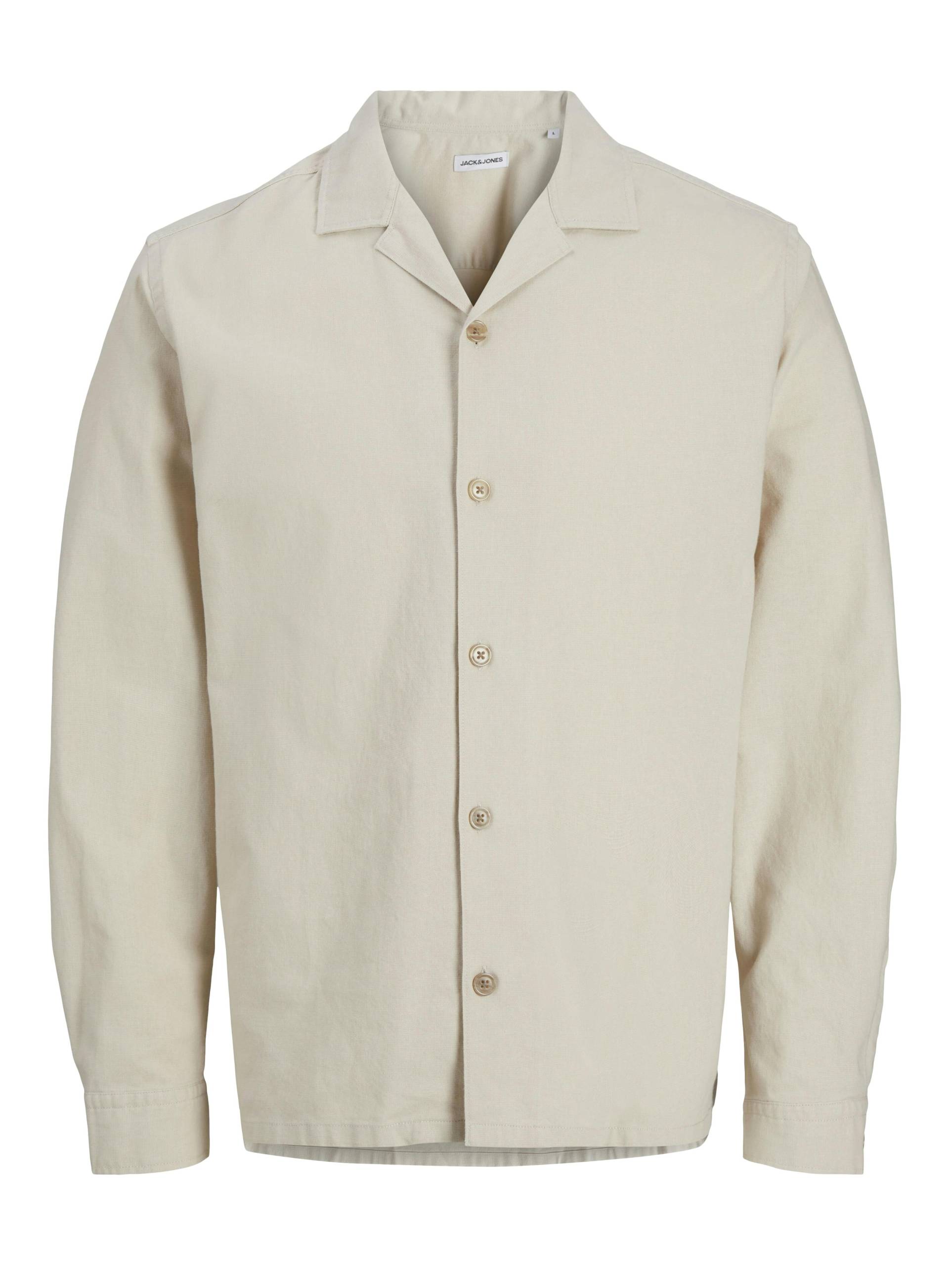 JACK&JONES - JJSUMMER RESORT SHIRT LS moonbeam - Gr. - L von JACK&JONES