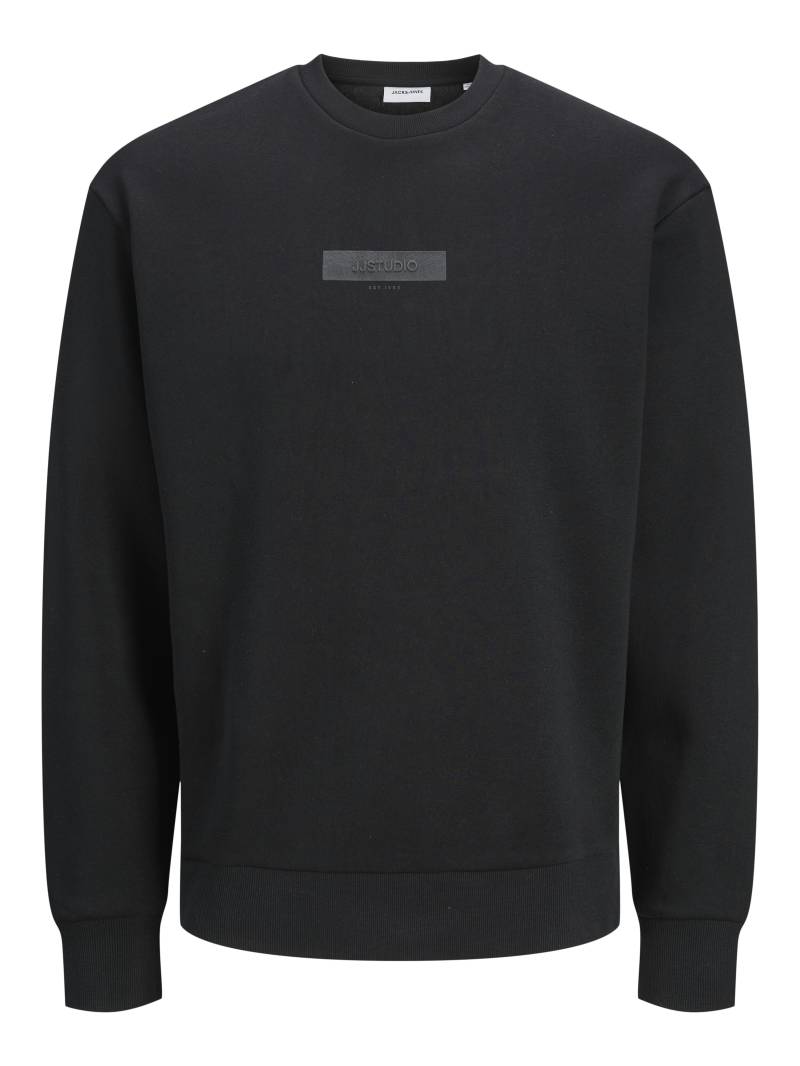 JACK&JONES - JJTAKA SWEAT CREW NECK black - Gr. - L von JACK&JONES