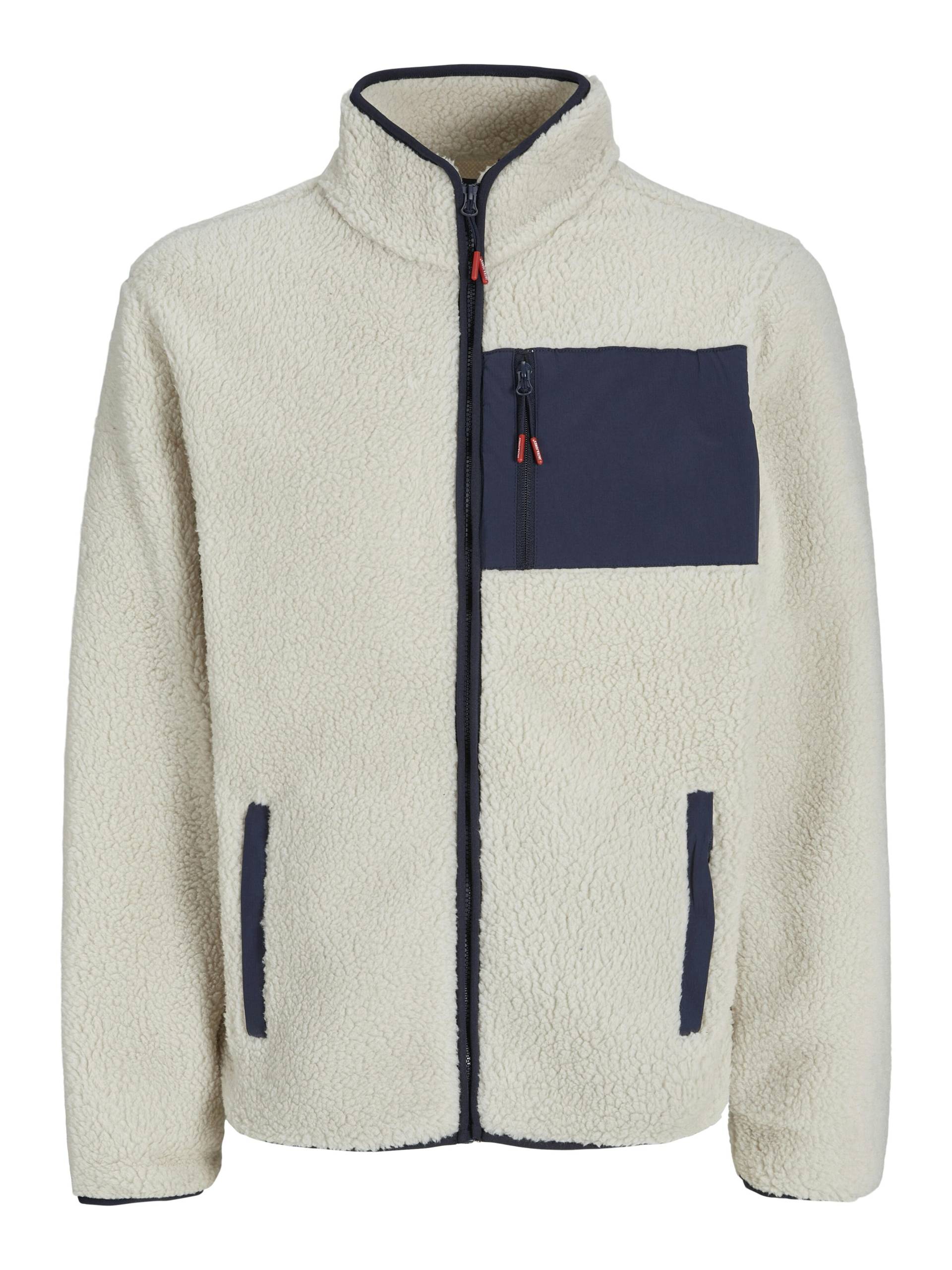 JACK&JONES - JJTHATCHER FLEECE JACKET moonbeam - Gr. - XL von JACK&JONES