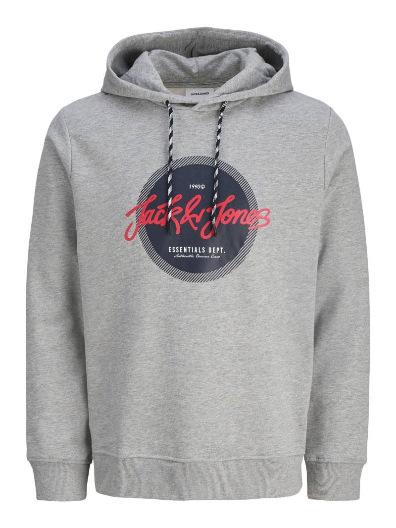 JACK&JONES - JJURBAN SWEAT HOOD grey melange - Gr. - L von JACK&JONES