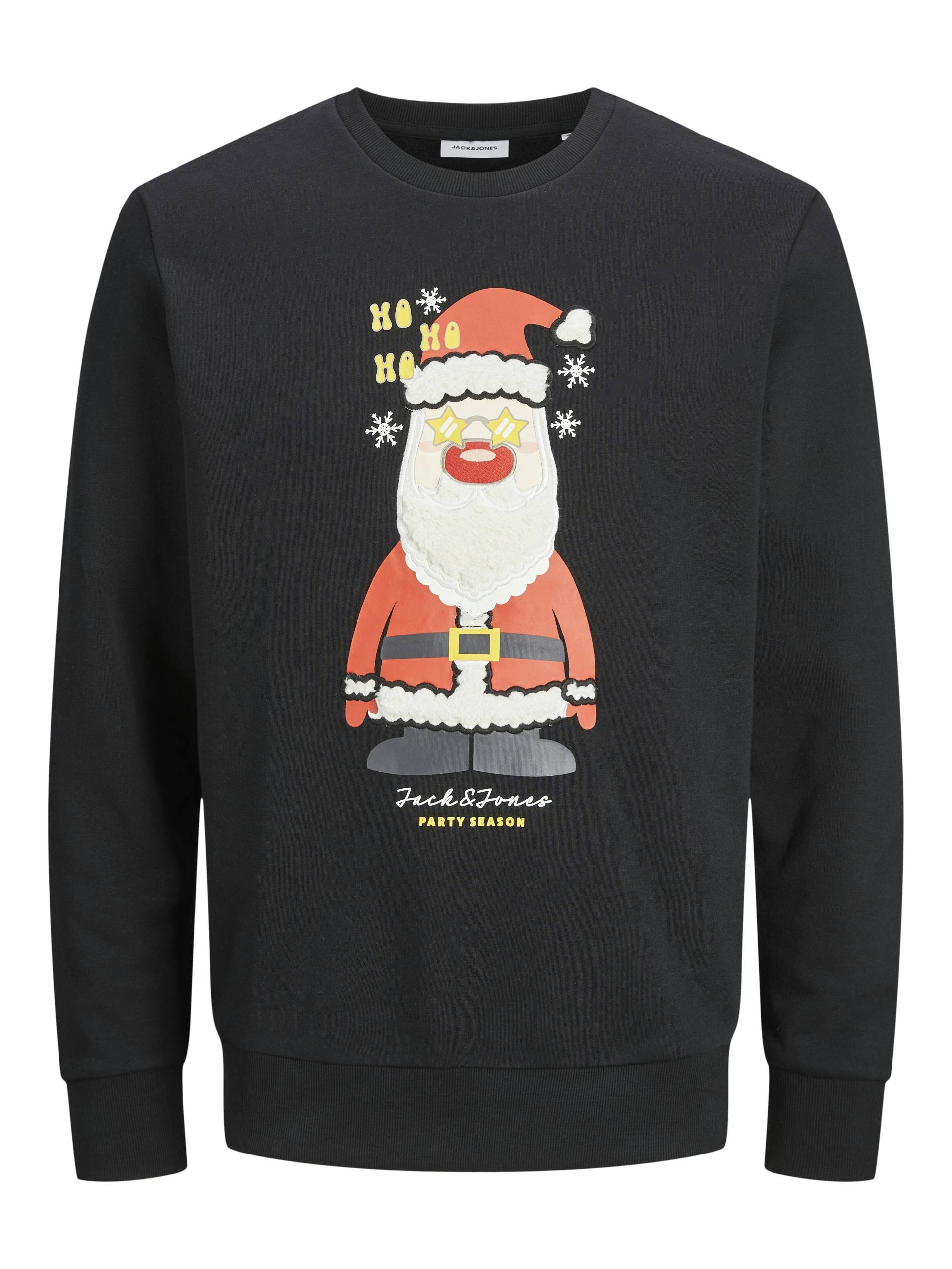 JACK&JONES - JJXMAS JOLLY SWEAT CREW NECK black - Gr. - XXL von JACK&JONES